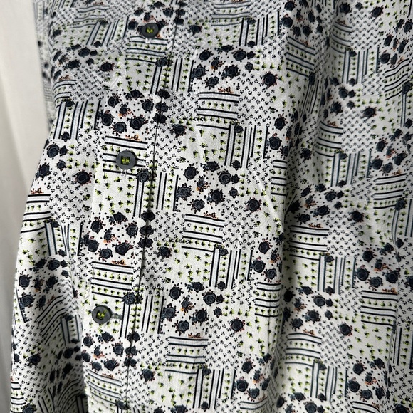 Brandolini All Over Graphic Print Button Up Dress Shirt Business Casual Vintage - Picture 11 of 17